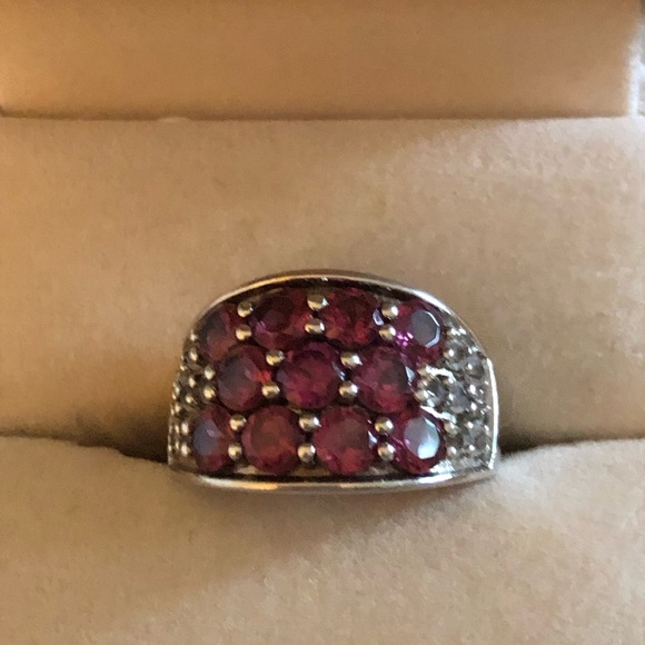 Sterling Silver Rhodolite Garnet Ring - Picture 3 of 9